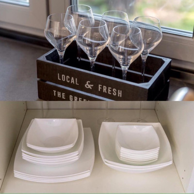 Bát thủy tinh đựng thực phẩm Luminarc Quadrato 16cm - H4743/07801, dùng vi sóng, sản xuất Pháp