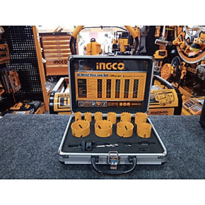 BỘ MŨI KHOÉT KIM LOẠI 12 CHI TIẾT INGCO AKH0121 - HÀNG CHÍNH HÃNG