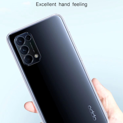 Ốp lưng dành cho OPPO Reno5 silicon TPU dẻo trong suốt dày dặn chống sốc, chống xước cao cấp - Hàng chính hãng 