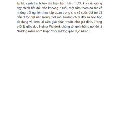 Sách Cẩm nang giáo dục mầm non theo cách tiếp cận Steiner Waldorf
