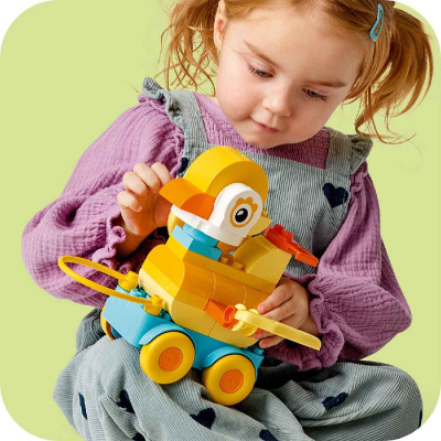 LEGO DUPLO 10448 Đồ Chơi Lắp Ráp 3 Trong 1 Động Vật Đi Trên Bánh Xe (58 chi tiết)