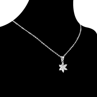  Dây Và Mặt Dây Chuyền Nữ Bạc Hiểu Minh DMD441 - Hoa Xinh 6 Cánh - Bảo Hành Vĩnh Viễn ( Hàng Chính Hãng )