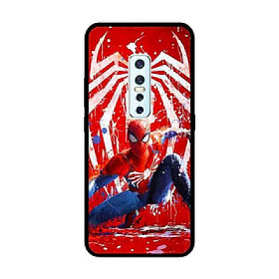 Ốp Lưng in cho Vivo V17 Pro Mẫu Người Nhện Nền Neon - Hàng Chính Hãng