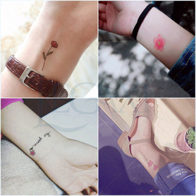 301 hình xăm dán Tatoo nữ tính hoạ tiết mèo bướm hoa lá  