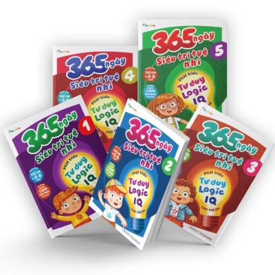 Sách - 365 Ngày Siêu Trí Tuệ Nhí - Phát Triển Tư Duy Logic IQ Cho Trẻ Em - Combo 5 Cuốn - Megabook