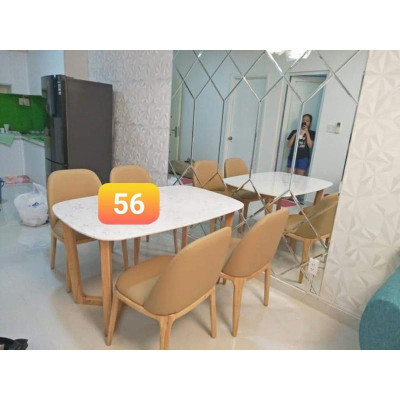 Bàn ăn sồi nga trắng 100% miễn phí vận chuyển nội thành