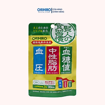 Viên uống Sage hỗ trợ giảm mỡ máu, huyết áp Orihiro 90 viên