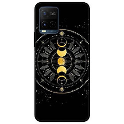 Ốp lưng dành cho Vivo Y21 - Vivo Y21s mẫu Trăng Vàng Đen