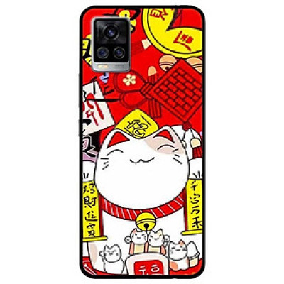 Ốp lưng dành cho Vivo V20 mẫu Mèo Nằm Chờ Cá