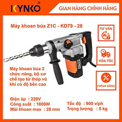 Máy khoan búa 2 chức năng cầm tay chính hãng Kynko J1C- KD79 -28 # 6791