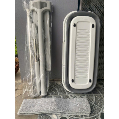 Bộ Cây Lau Tự Vắt Nhà Kèm Xô Gấp Gọn Silicon Thông Minh, Tặng Kèm 4 Bông Lau Mẫu Mới 2025 - HÀNG CHÍNH HÃNG MINIIN