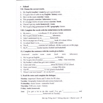 Bài Tập Tiếng Anh 7 - Chân Trời Sáng Tạo ( Lưu Hoằng Trí - Tặng File Đáp Án)