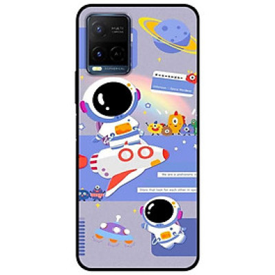 Ốp lưng dành cho Vivo Y21 - Vivo Y21s mẫu Phi Hành Xanh Tím