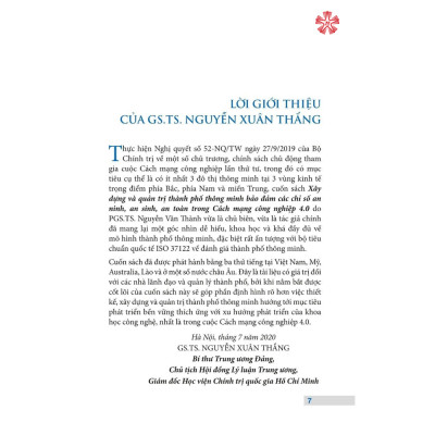 Xây dựng và quản trị Thành phố thông minh bảo đảm các chỉ số an sinh, an toàn trong cách mạng công nghệ 4.0