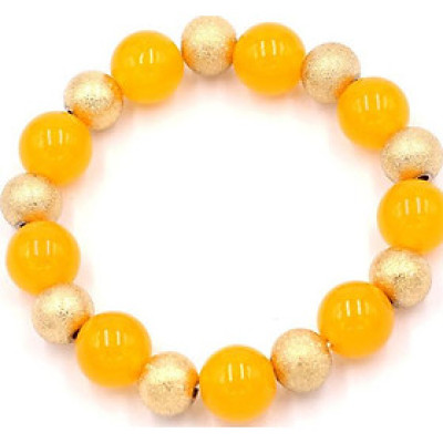 Vòng tay phong thủy - thạch anh vàng 12 ly VTAVHVM1 - hợp mệnh Kim, mệnh Thổ