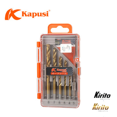 Bộ Mũi khoan inox hãng Kapusi Nhật Bản các gồm 6 cây cỡ 3mm, 4mm, 5mm, 6mm, 7mm, 8mm