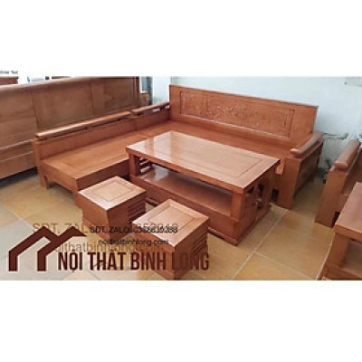 Bàn ghế gỗ xoan đào mặt liền giá thật