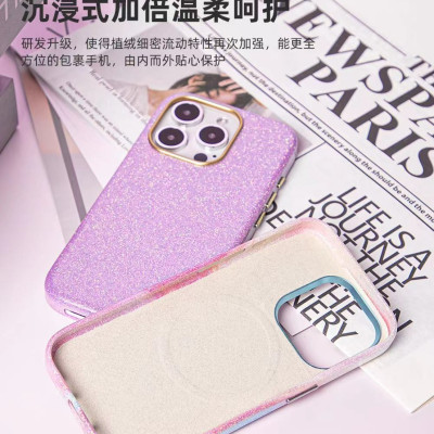 Ốp lưng kim tuyến lấp lánh đổi màu cho iPhone 15 Pro Max Mutural Ultra Hybrid Zero One Magfit - Hàng chính hãng