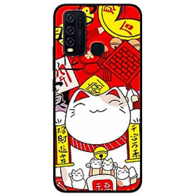 Ốp lưng dành cho Vivo Y30 mẫu Mèo Nằm Chờ Cá