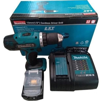 MÁY KHOAN VẶN VÍT 18V  (27N.M /42N.M) MAKITA DDF453SFX7 (01 SẠC NHANH 18V. – 01 PIN 18V/ 3.0AH.) - HÀNG CHÍNH HÃNG