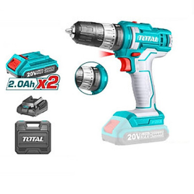 MÁY KHOAN BÚA DÙNG PIN 20V (2 PIN 2.0AH VÀ 1 SẠC) TOTAL TIDLI20145 - HÀNG CHÍNH HÃNG