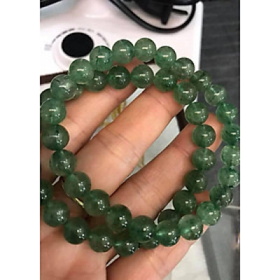CHIẾC VÒNG THẠCH ANH DÂU XANH 9MM NỮ MỆNH MỘC HỎA ĐÁ THIÊN NHIÊN ĐẸP