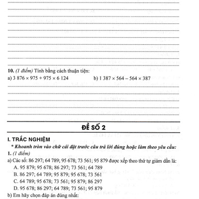 Bộ Đề Kiểm Tra Môn Toán Lớp 4 Tập 2 (Dùng Kèm SGK Kết Nối Tri Thức Với Cuộc Sống)_HA