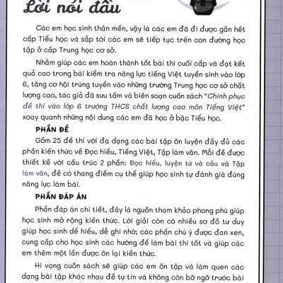 Chinh Phục Đề Thi Vào Lớp 6 Trường THCS Chất Lượng Cao Môn Tiếng Việt - MEGABOOK
