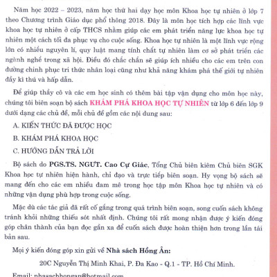 Sách tham khảo- Khám Phá Khoa Học Tự Nhiên 7 - Biên Soạn Theo Chương Trình GDPT Mới_HA