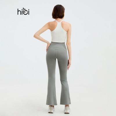  Quần ống loe tập Yoga Gym Hibi Sports QD324 kiểu trơn phối đường nâng mông, chất vải cao cấp 