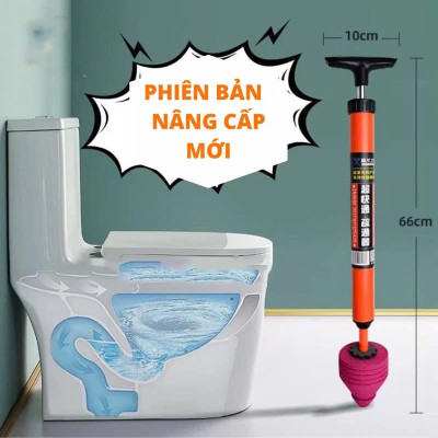 Dụng cụ thông tắc bồn cầu, cống bằng khi nén áp lực siêu mạnh