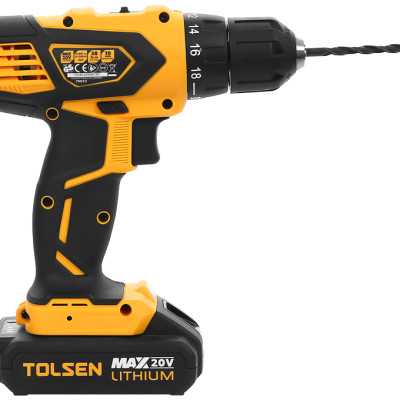 MÁY KHOAN PIN 2 TỐC ĐỘ 10MM 20V (2 PIN) TOLSEN 79033- HÀNG CHÍNH HÃNG