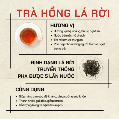 Trà hồng ViXi trà shan tuyết cổ thụ, trà lá rời 1 búp 3 lá hộp 150g