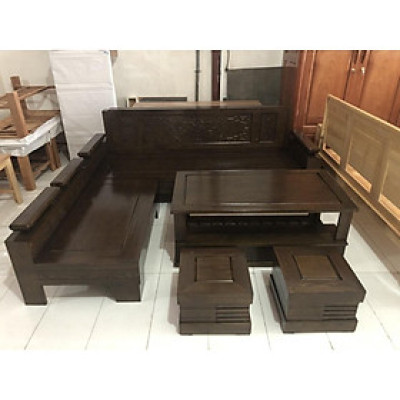 Bàn ghế sồi xám