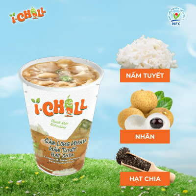 [COMBO 6 LY] iChill Dâu Tây Atiso Đỏ + Trà Đào Cam Sả + Sâm Long Nhãn Nấm Tuyết Nước Thanh Nhiệt Sấy Thăng Hoa Từ Trái Cây Tự Nhiên
