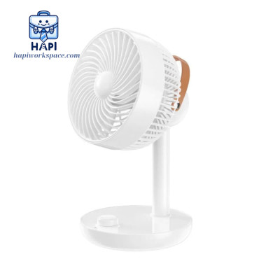 Quạt Mini Tích Điện hàng chính hãng WiWU FAN MATE Wi-FS013: Tự động xoay 120 độ, 4 cấp gió, chế độ hẹn giờ