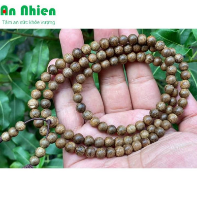 Chuỗi trầm hương 108 hạt 6 ly, vòng đeo tay trầm hương may mắn