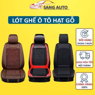 Lót Ghế Ô Tô - Bọc Ghế Ô Tô - Lót Ghế Hạt Gỗ Cao Cấp Chống Nóng, Massage Lưng