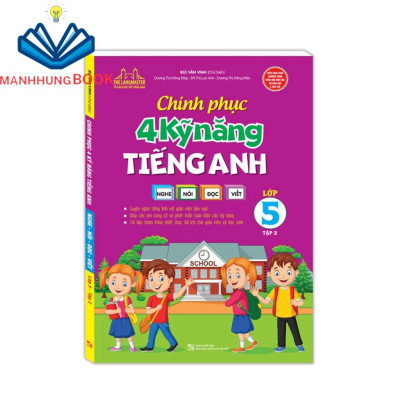 Sách - Combo chinh phục 4 kỹ năng tiếng anh Nghe - nói - đọc - viết lớp 5(trọn bộ 2 cuốn)