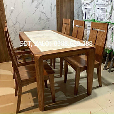 Bộ bàn ăn gỗ sồi đẹp BAG-06