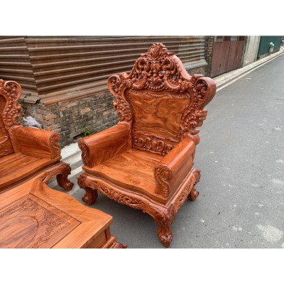 Bộ bàn ghế Hoàng Gia gỗ gõ đỏ