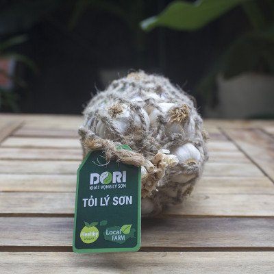 Tỏi Lý Sơn Dori Hữu cơ - Loại tỏi nhiều tép - Túi lưới 250g - Trồng tại đảo Lý Sơn