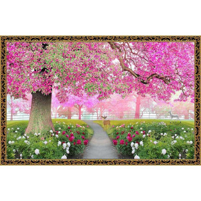 Tranh PHONG THỦY,TRANH HOA 3D, tranh dán tường mở rộng không gian,tranh dán tường 3D KT LỚN,,PVP-LUA02-012