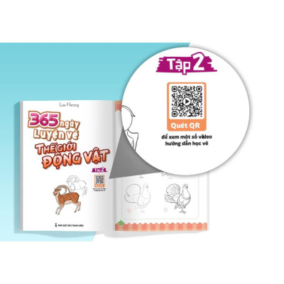 Sách - 365 Ngày Luyện Vẽ Thế Giới Động Vật - Tập 2 - Megabook