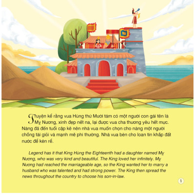 Truyện cổ tích Việt Nam (Song ngữ Việt - Anh) - Sơn Tinh - Thủy Tinh