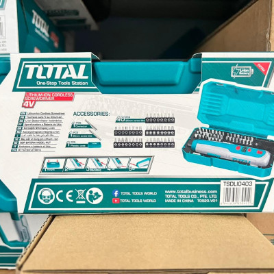 MÁY SIẾT VÍT DÙNG PIN 4V TOTAL TSDLI0403 - HÀNG CHÍNH HÃNG