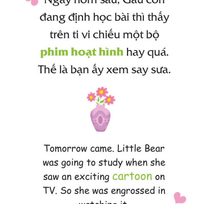 Sách Truyện Tranh Song Ngữ Việt Anh Cho Bé - Chưa Học Bài Xong Đừng Đi Chơi Nhé