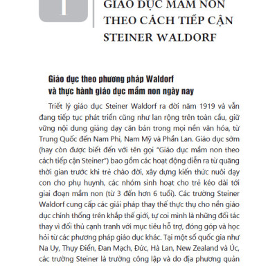 Sách Cẩm nang giáo dục mầm non theo cách tiếp cận Steiner Waldorf