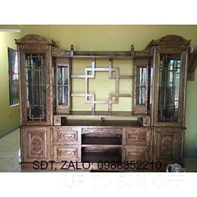Tủ tivi gỗ sồi đen
