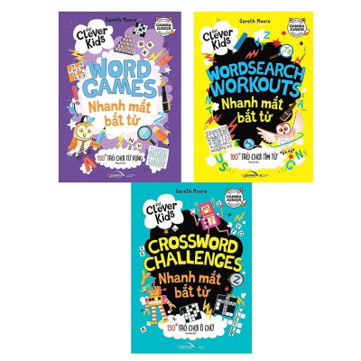 Nhanh Mắt Bắt Từ - Trọn Bộ 3 Cuốn (Trò Chơi: Tìm Từ, Từ Vựng, Ô Chữ) - Bản Quyền